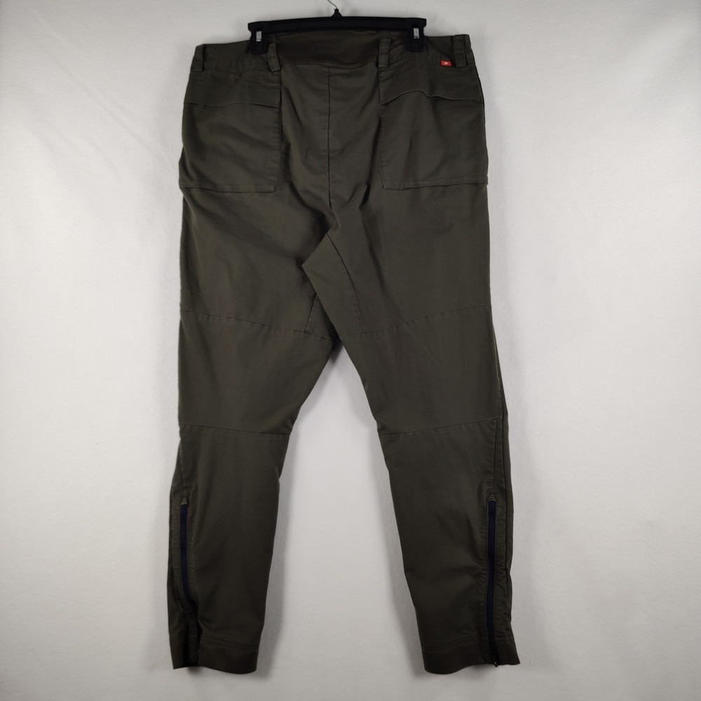 Nike Sportswear Bonded Woven Pants Olive Green Ankle Zip 727344-325 Men 36 - Picture 3 of 16